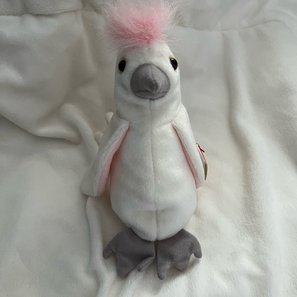 Retired Vintage Beanie Baby Kiki Cockatoo Bird